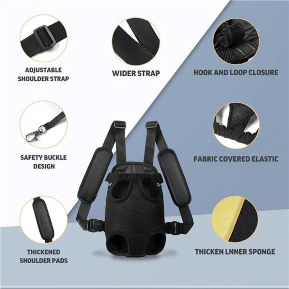 Pet Dog Carrier Backpack Adjustable Dog Front Carrier, Legs Out Easy-Fit Dog